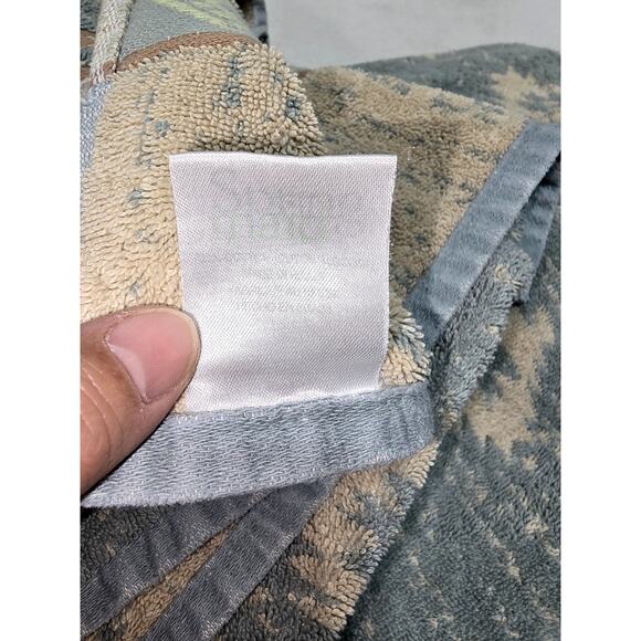 Vintage Springmaid Bath Towel Southwest Aztec Pattern Blue/Tan - Replacement - Picture 4 of 5